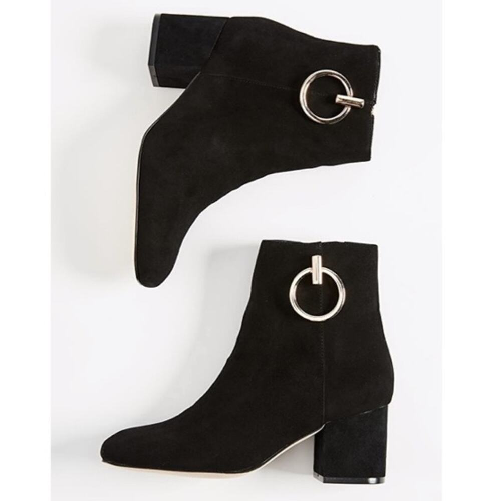 The Mode Collective Black Suede Francesca Ankle Boots Size 39